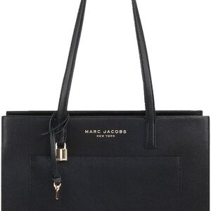 Marc Jacobs Black Leather Work Grind Tote Bag